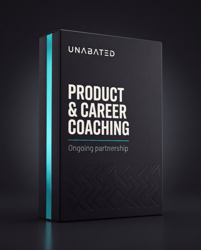 Product and Career Coaching, an ongoing 1:1 partnership with two sessions per month and a custom development plan