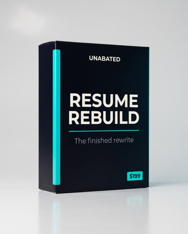 Resume and Positioning Rebuild, a live teardown with the finished rewrite delivered